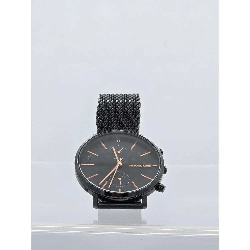 Michael Kors MK-8504 Jaryn Black Mesh Steel‎ Mens Watch - NEEDS BATT See Pics!